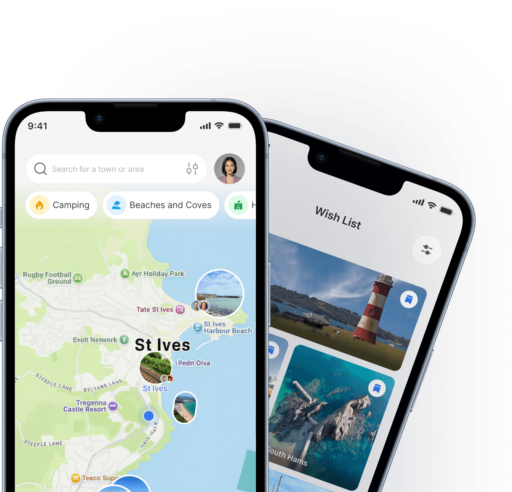 Phone wishlist mockup